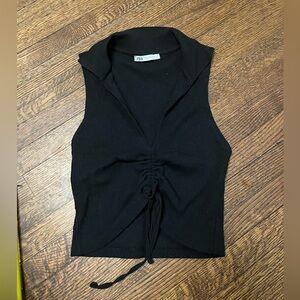 Zara Black Sleeveless Top
